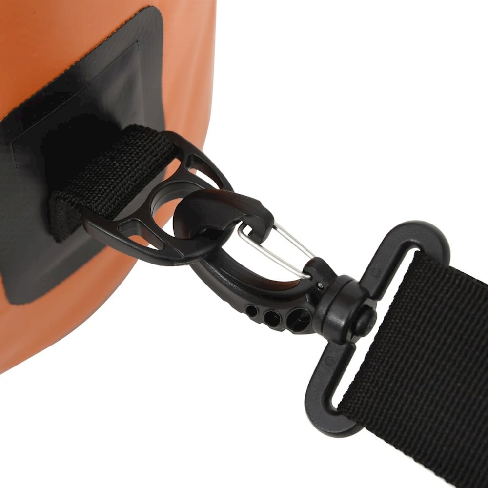 vidaXL Dry Bag with Zipper Orange 5.3 gal PVC 2785. Picture 5