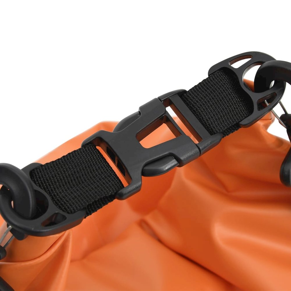 vidaXL Dry Bag with Zipper Orange 7.9 gal PVC 2786. Picture 6