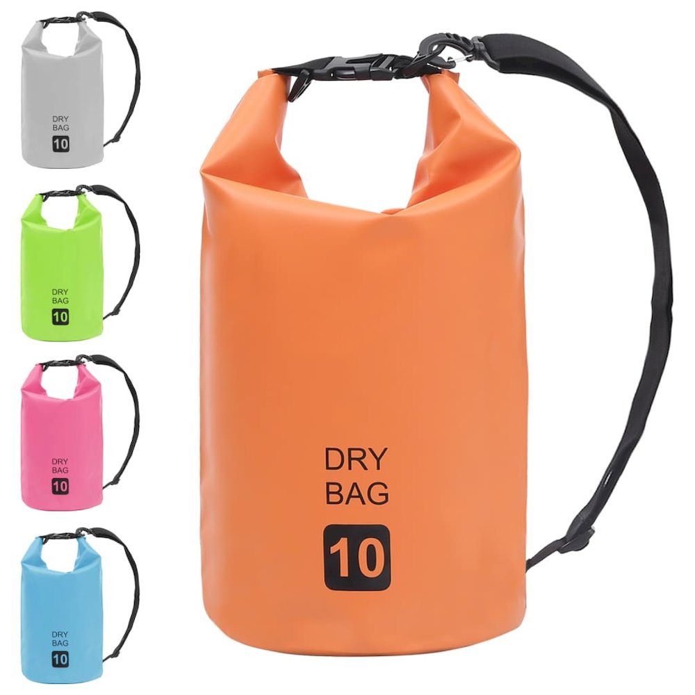 vidaXL Dry Bag Orange 2.6 gal PVC 2788. Picture 9