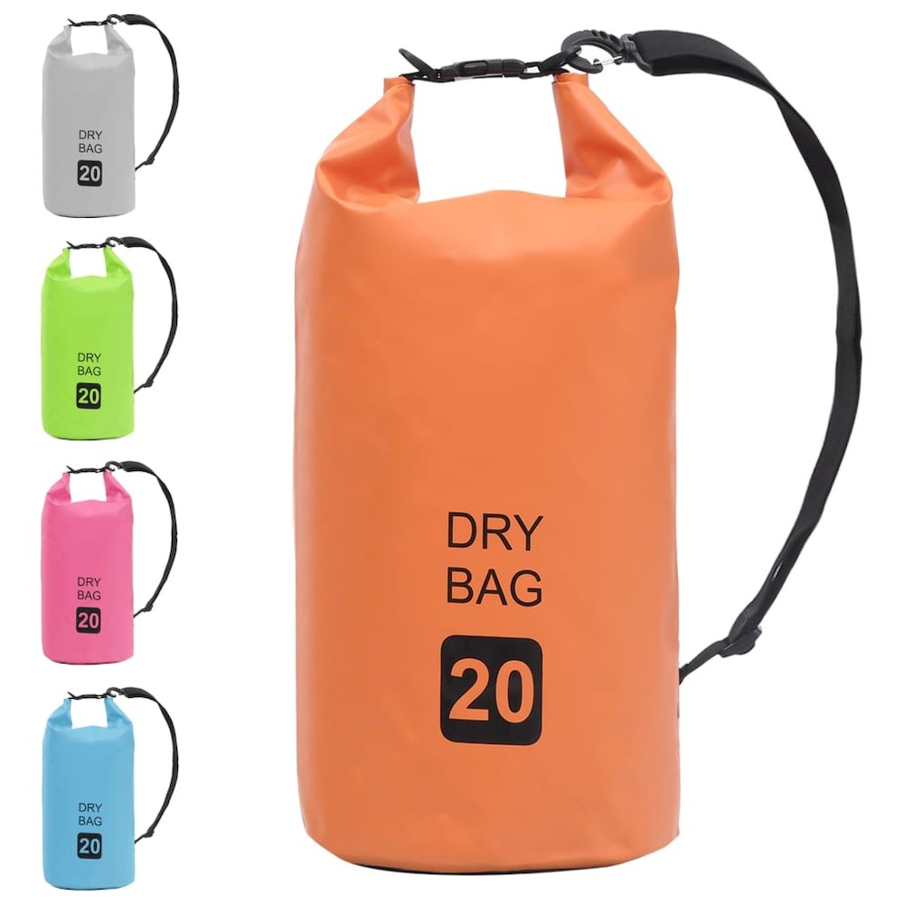 vidaXL Dry Bag Orange 5.3 gal PVC 2790. Picture 9