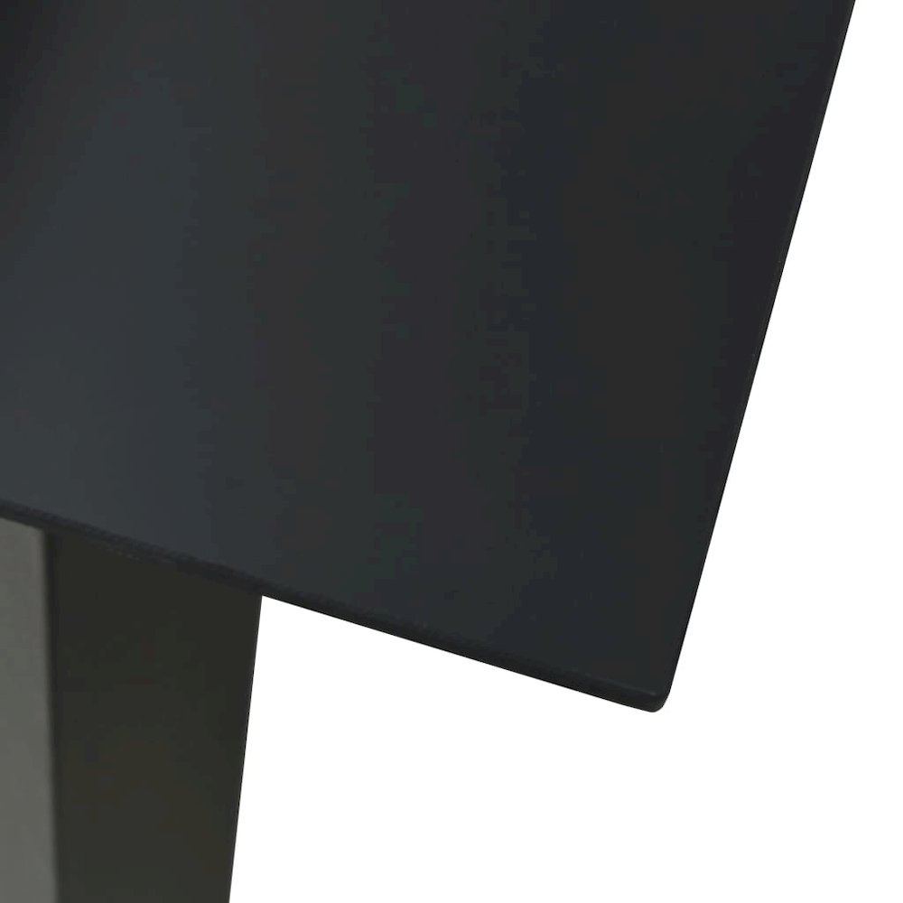 Dining Table Black Glass, powder-coated steel 31.5 x 31.5 in. Picture 3