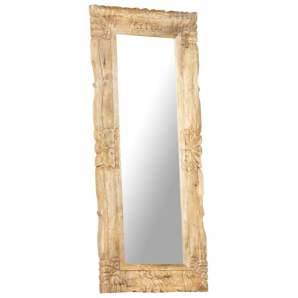 Mirror Natural wood Solid mango wood 43.3x19.7 in. Picture 2