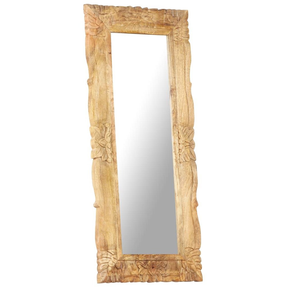 Mirror Natural wood Solid mango wood 43.3x19.7 in. Picture 8