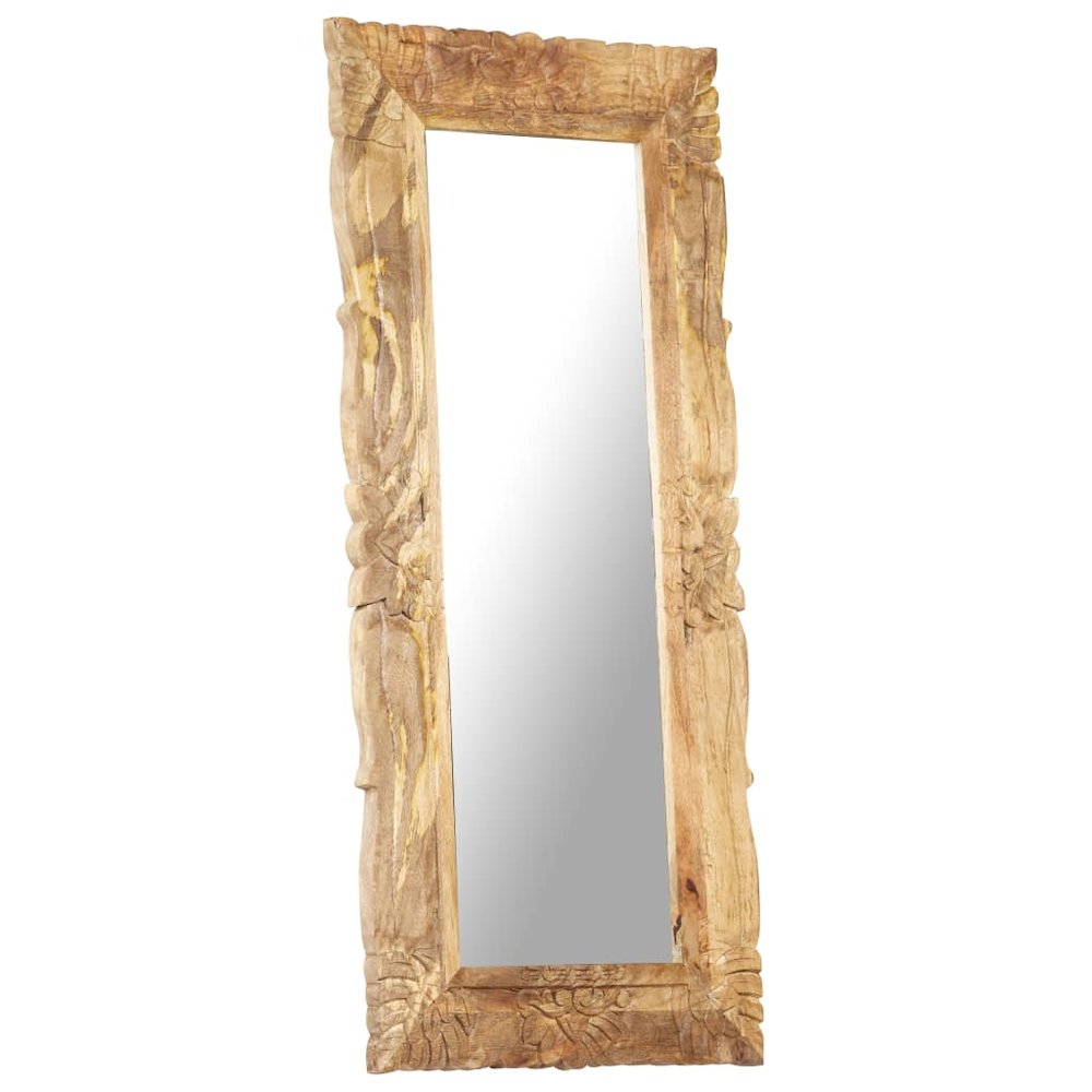 Mirror Natural wood Solid mango wood 43.3x19.7 in. Picture 9