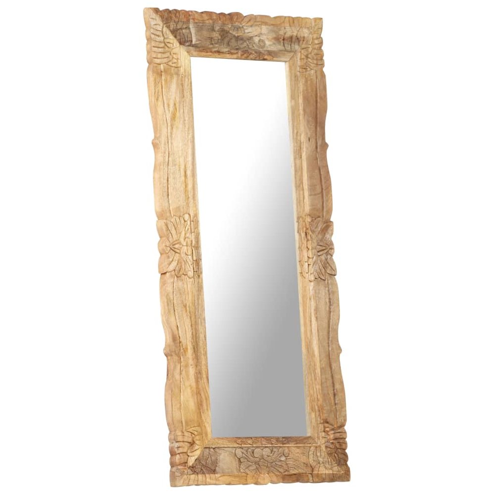 Mirror Natural wood Solid mango wood 43.3x19.7 in. Picture 10