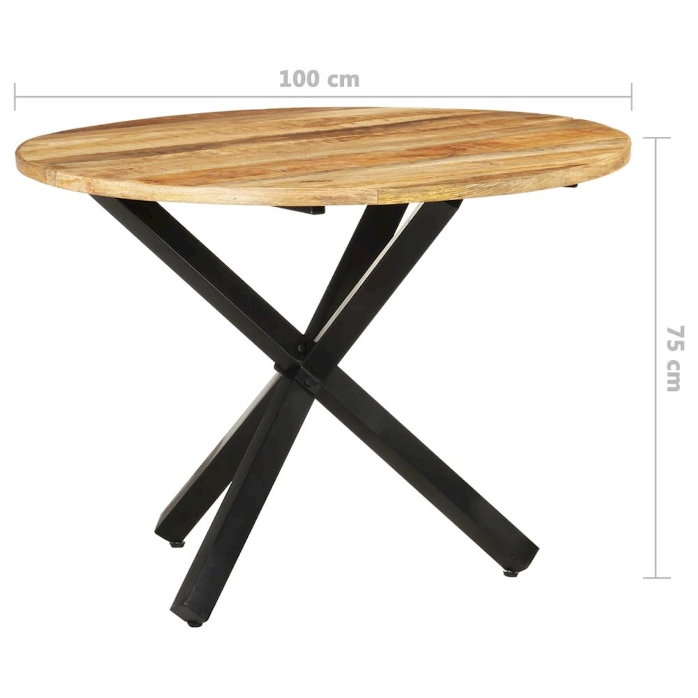 Dining Table Natural wood Rough Mango Wood Medium Durable. Picture 6