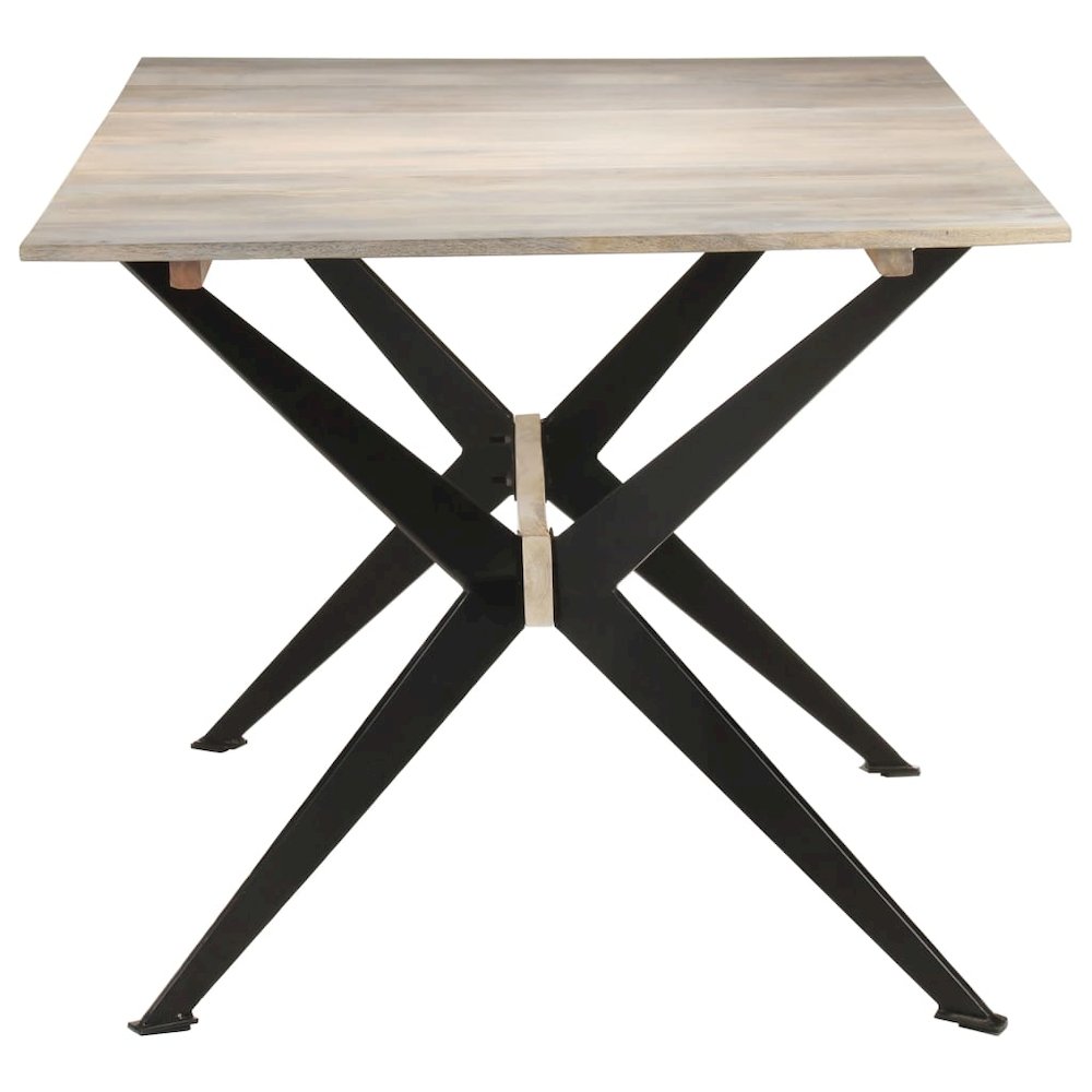 Dining Table Bleached Solid mango wood 70.9 x 35.4 in Durable. Picture 3