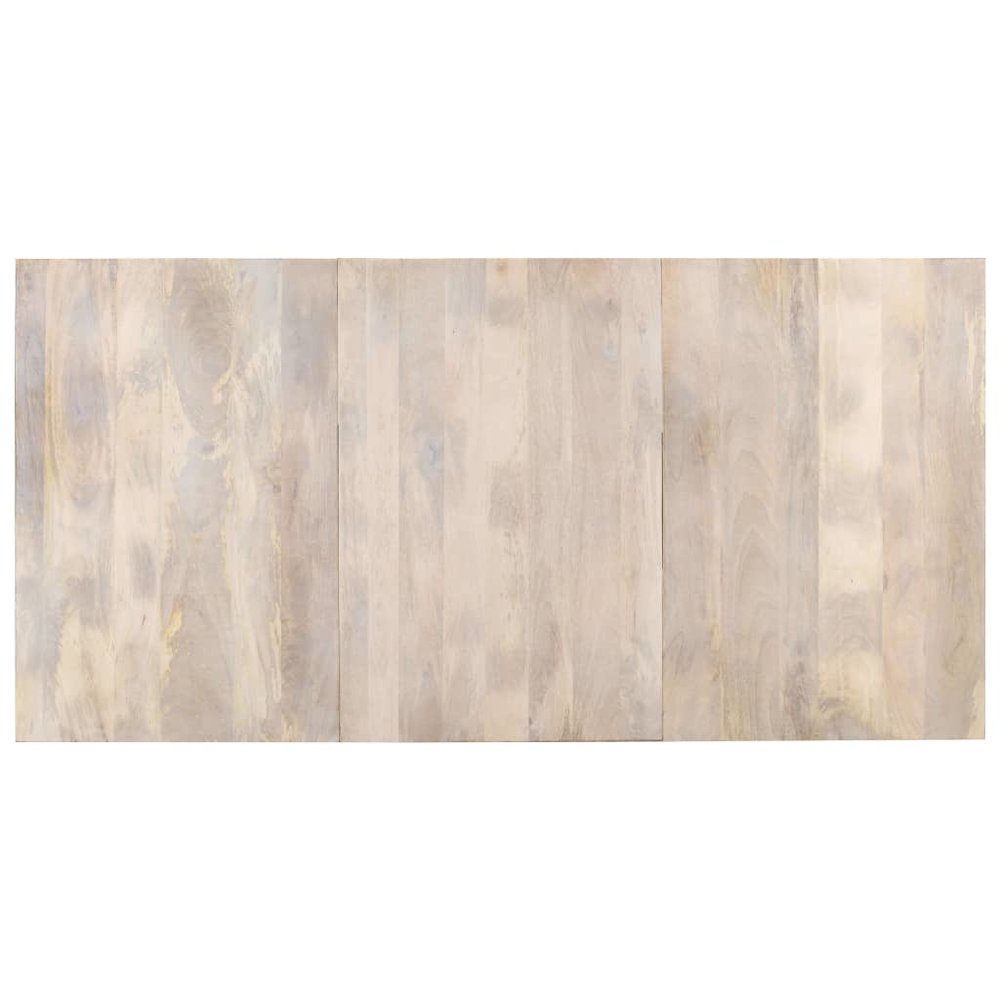 Dining Table Bleached Solid mango wood 70.9 x 35.4 in Durable. Picture 4