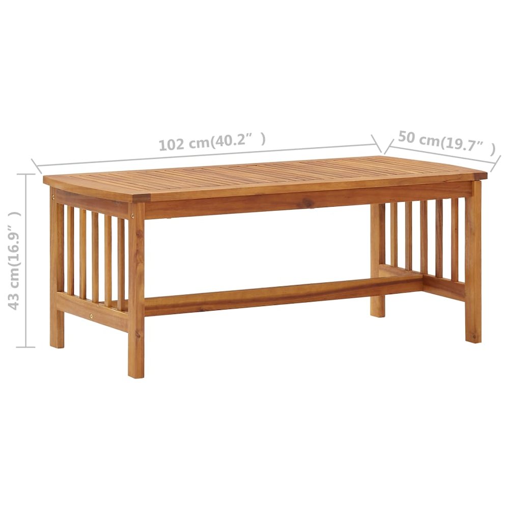 Garden Lounge Set Brown Solid acacia wood Medium Durable. Picture 9