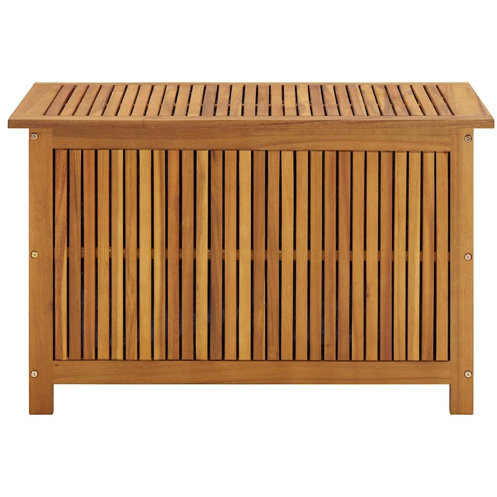 Storage Box Natural Brown Solid Acacia Wood Medium Storage Box. Picture 5