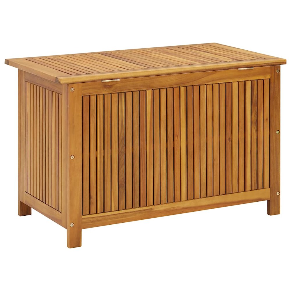 Storage Box Natural Brown Solid Acacia Wood Medium Storage Box. Picture 7