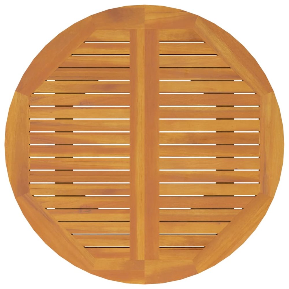 Garden Table Brown Solid Acacia Wood Medium Durable. Picture 5