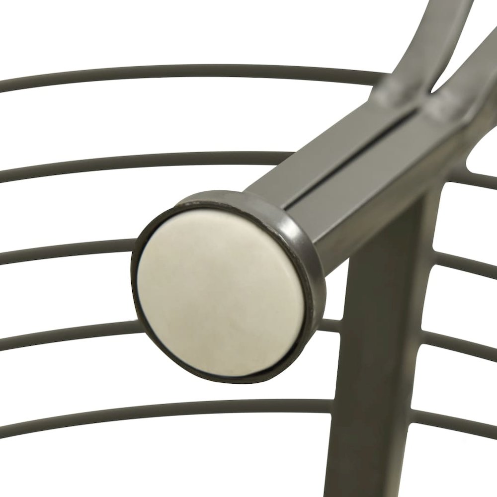Tree Bench Silver grey Steel 63 in diameter Outdoor Bench Round. Picture 6