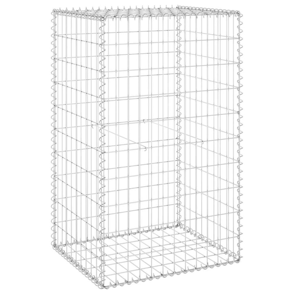 Gabion Wall with Covers Galvanized Steel 23.6"x19.7"x39.4". Picture 1