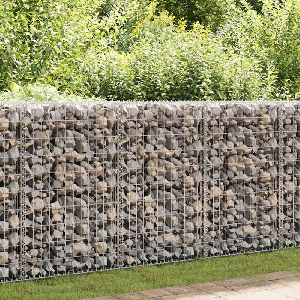 Gabion Wall with Covers Galvanized Steel 23.6"x19.7"x39.4". Picture 2