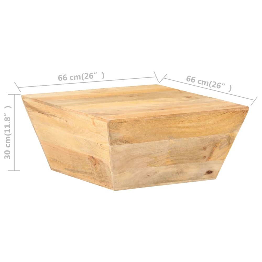 Coffee Table Natural Wood Solid Mango Wood Medium Durable. Picture 6