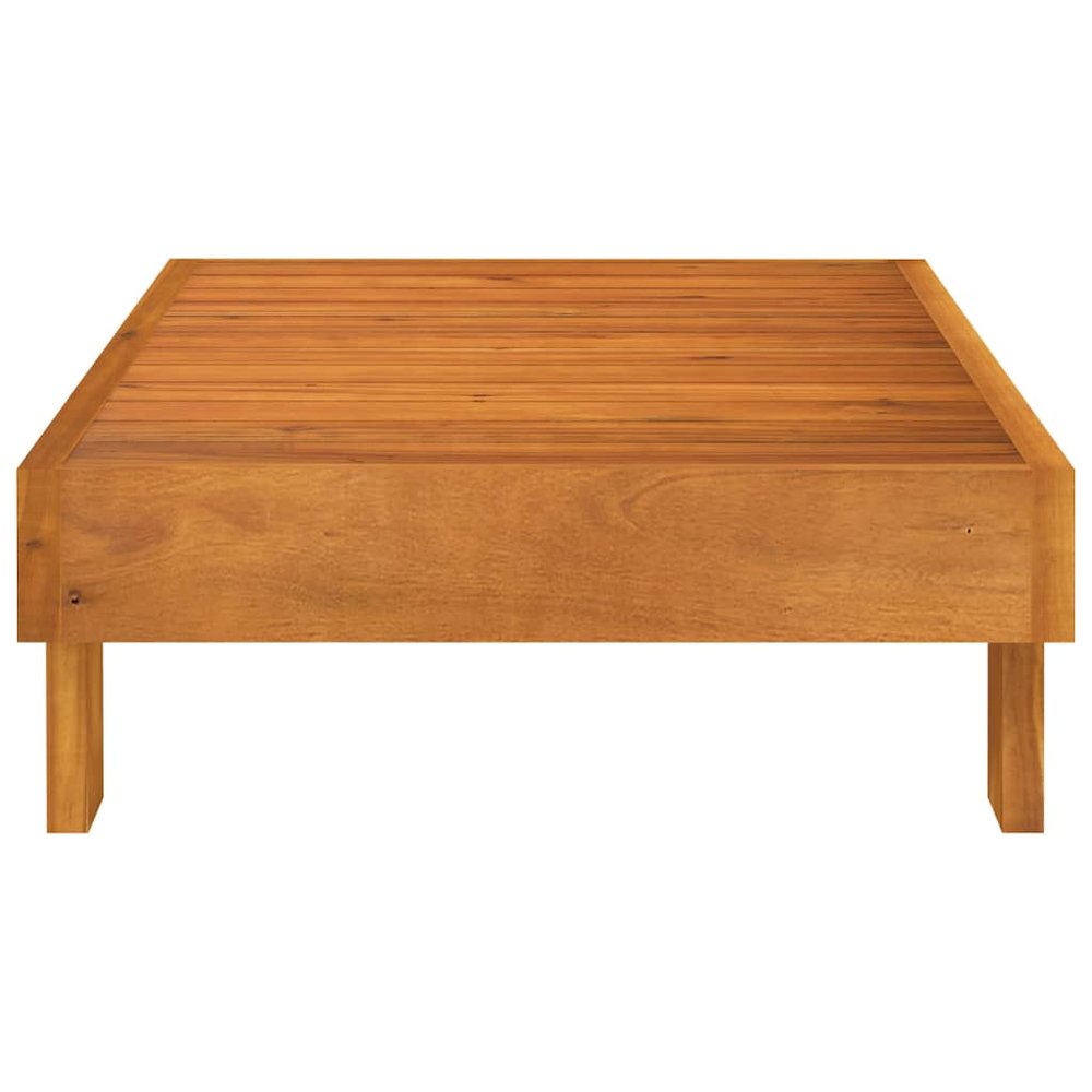 Wooden Lounge Set Cream White Solid Acacia Wood Standard Sturdy. Picture 6