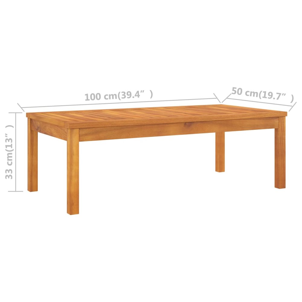 Garden Coffee Table Natural acacia wood Solid acacia wood Medium. Picture 6