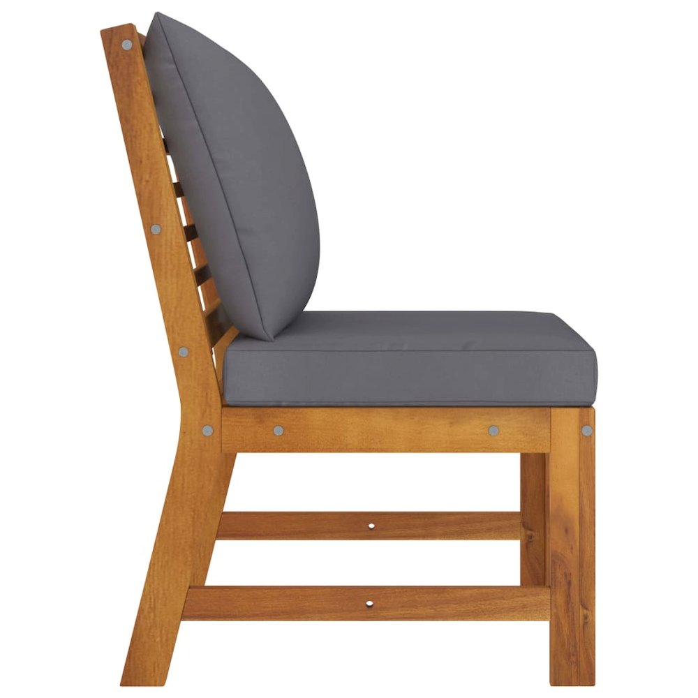 Garden Lounge Set Dark Grey Solid acacia wood Medium Modular. Picture 9
