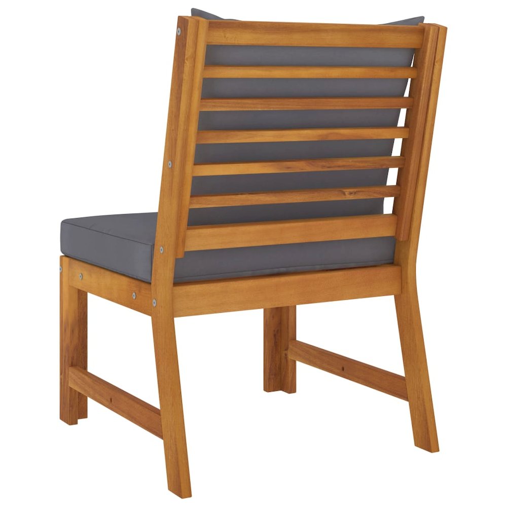 Garden Lounge Set Dark Grey Solid acacia wood Medium Modular. Picture 10