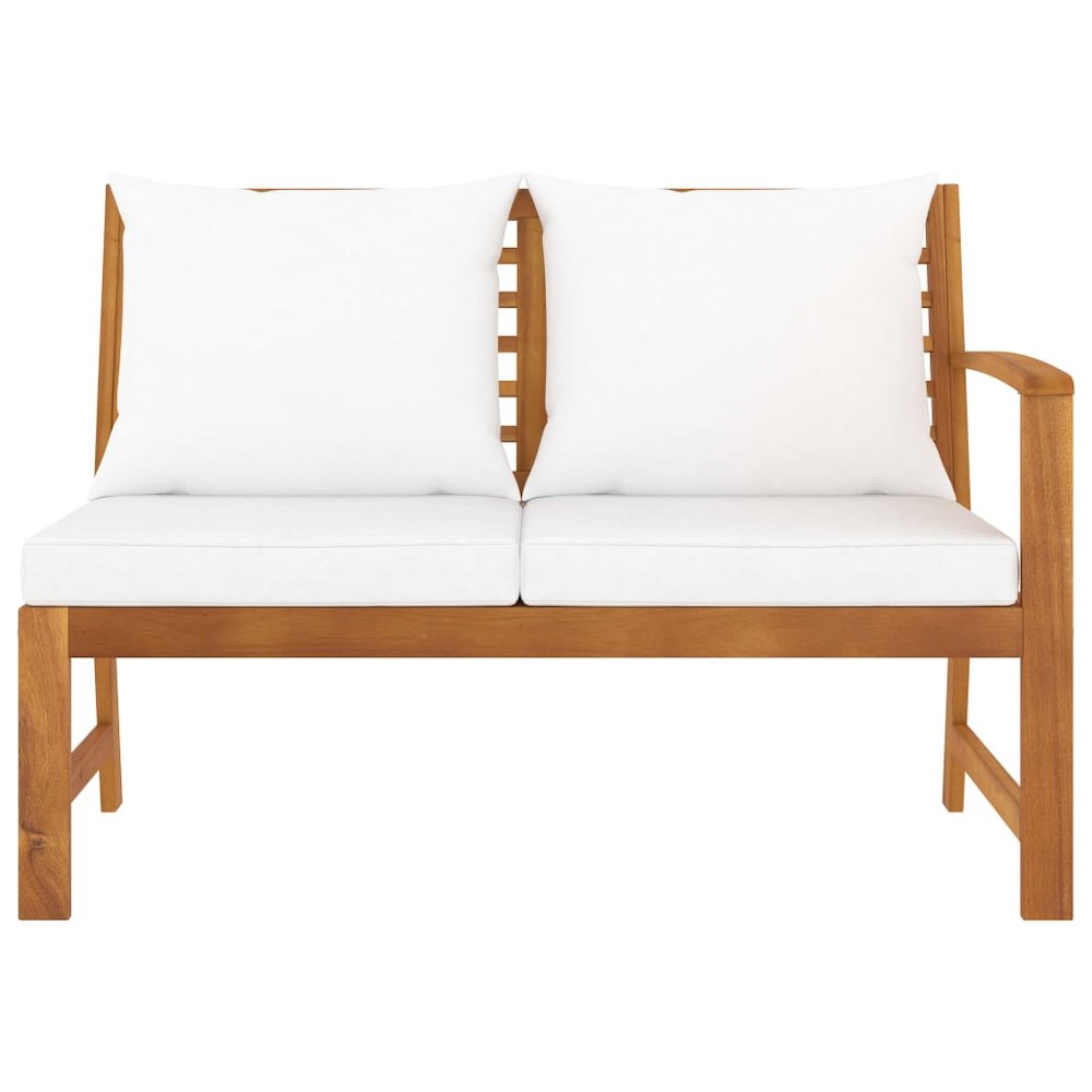 Garden Bench Natural wood, Cream. Picture 2