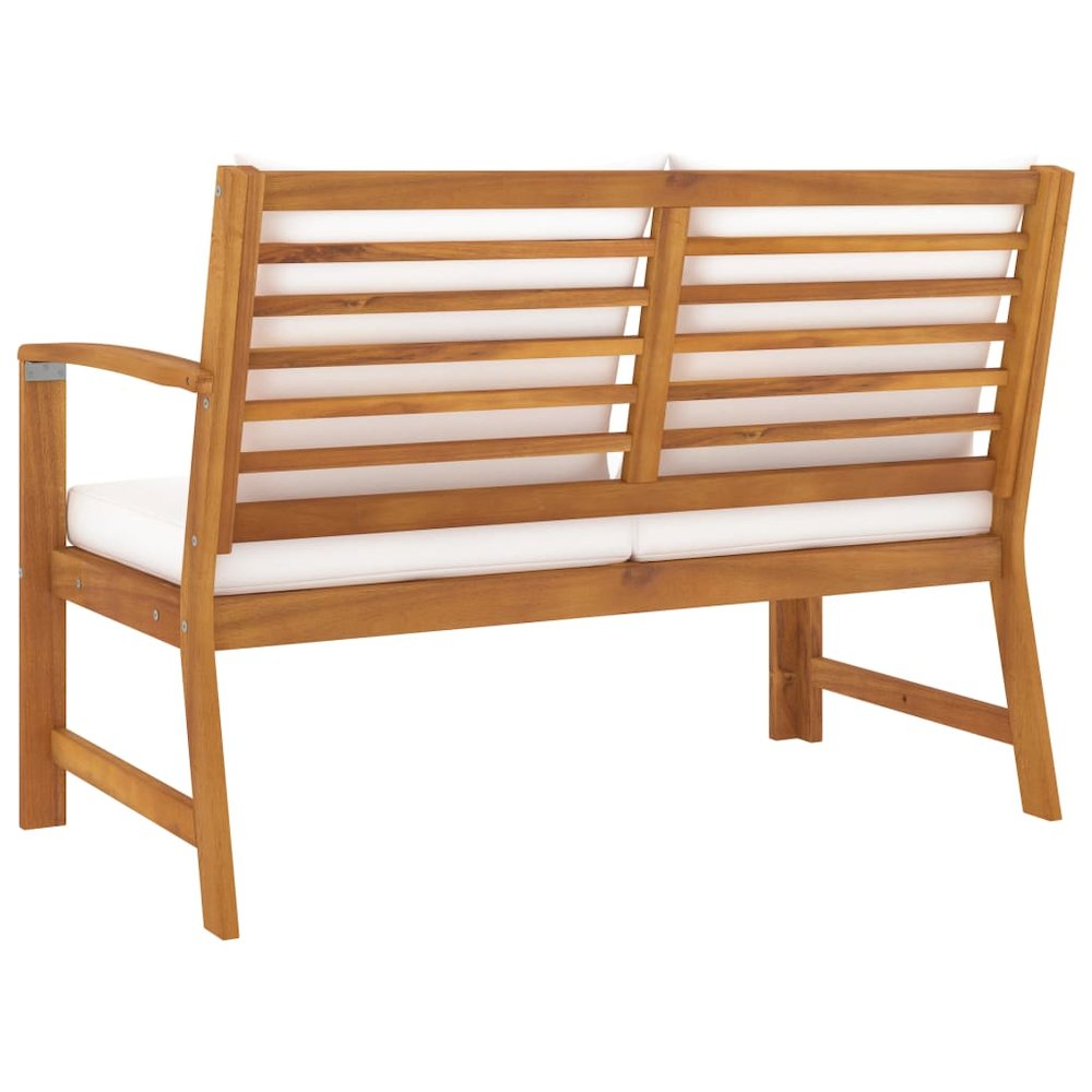 Garden Bench Natural wood, Cream. Picture 4