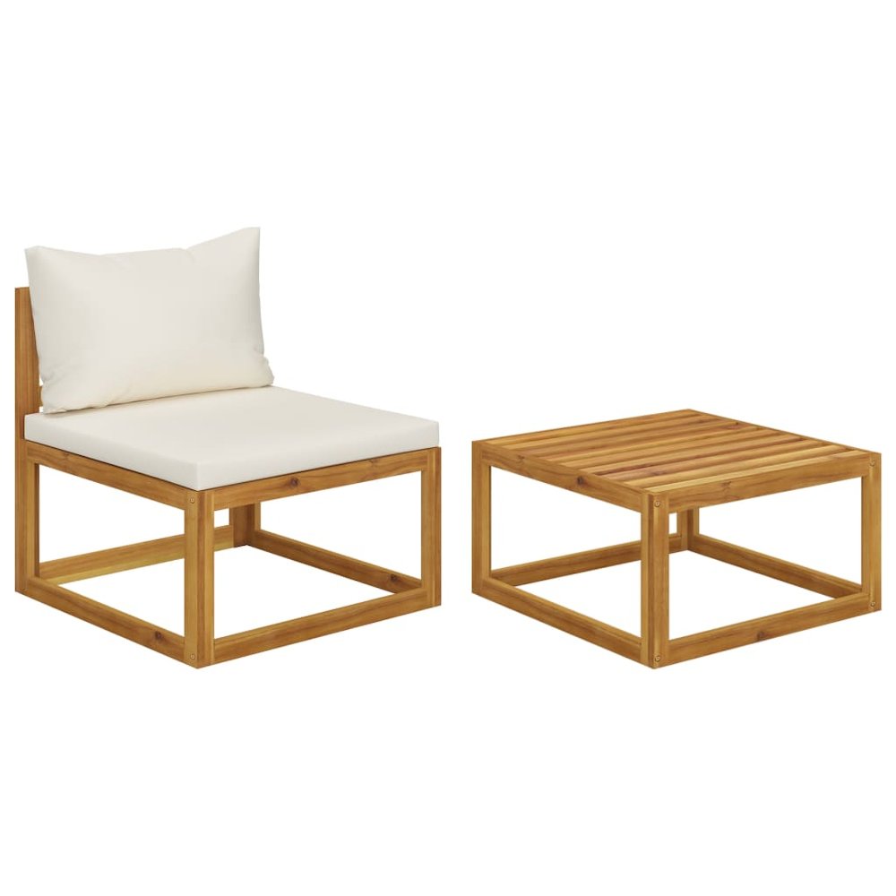 Wooden Sofa Set Cream white. Picture 1