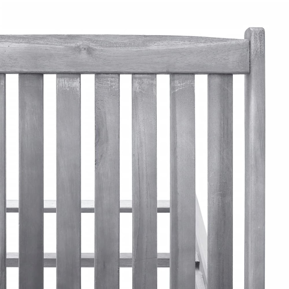 Sunlounger Grey wash Solid Acacia Wood Big enough for two. Picture 6