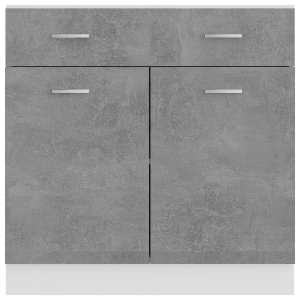 Drawer Bottom Cabinet Concrete grey Engineered wood Medium. Picture 6