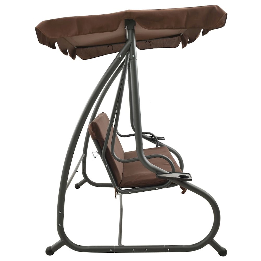 Swing Bench Coffee PVC-coated fabric, powder-coated steel. Picture 4