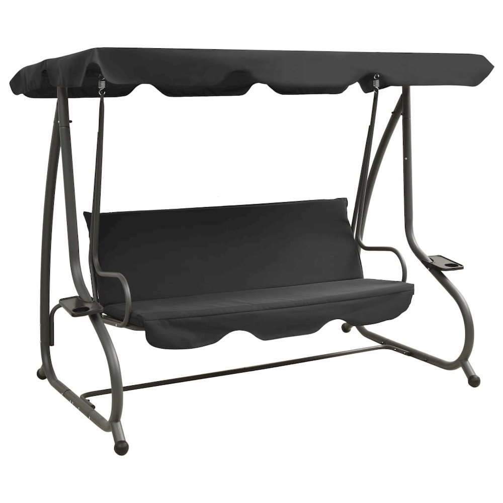 Swing Bench Anthracite PVC-coated fabric, powder-coated steel. Picture 1