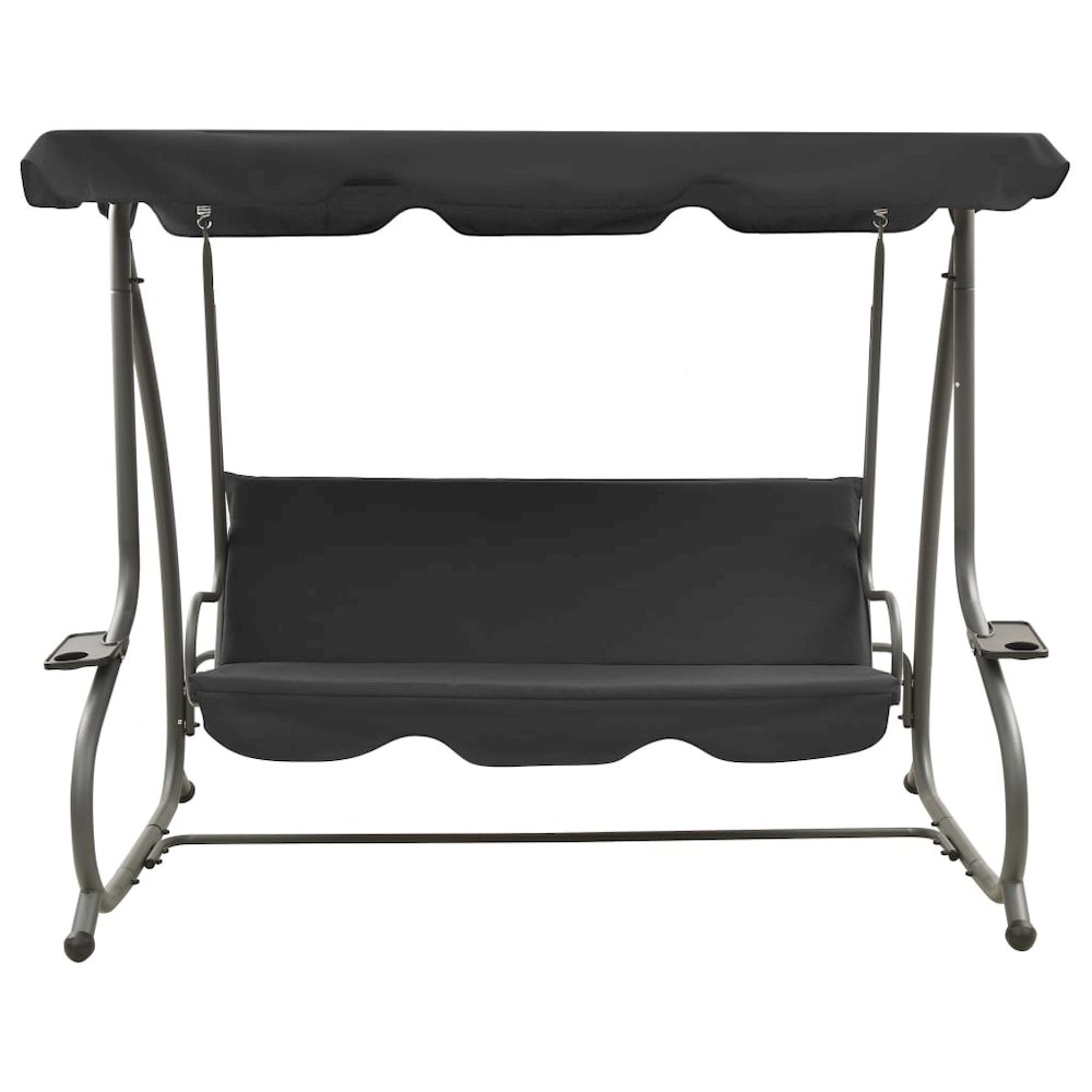 Swing Bench Anthracite PVC-coated fabric, powder-coated steel. Picture 2