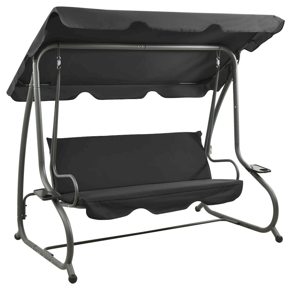 Swing Bench Anthracite PVC-coated fabric, powder-coated steel. Picture 3
