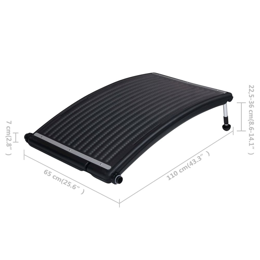 Solar Pool Heating Panel Black HDPE, PC, Aluminum 43 x 26 x 2.8 in. Picture 11