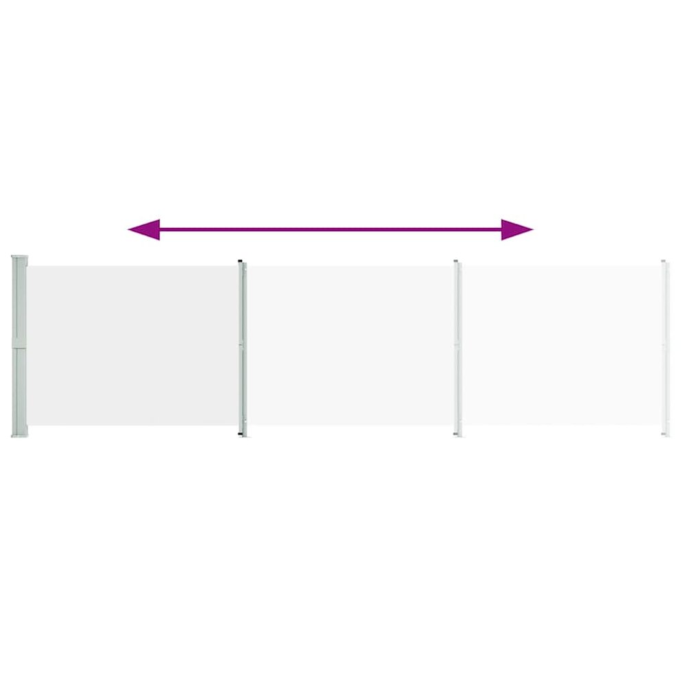 Side Awning Cream Polyester with PU coating, Powder-coated steel. Picture 5