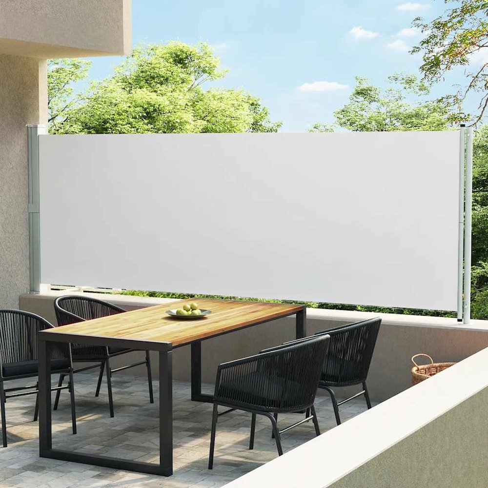 Side Awning Cream Polyester with PU coating, Powder-coated steel. Picture 2