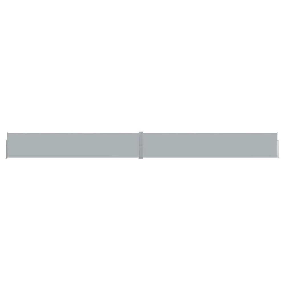vidaXL Patio Retractable Side Awning 55.1"x472.4" Anthracite 3389. Picture 1
