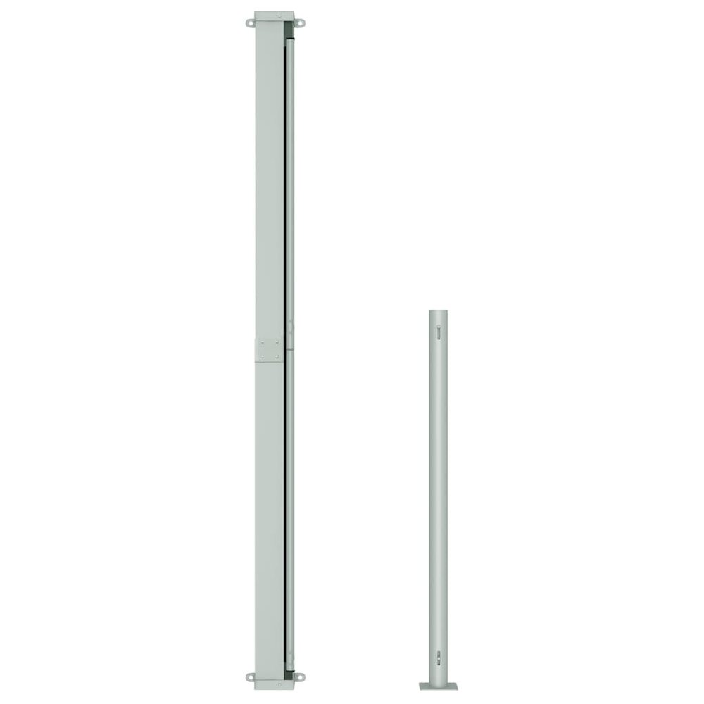 Side Awning Grey Polyester with PU coating, Powder-coated steel. Picture 4