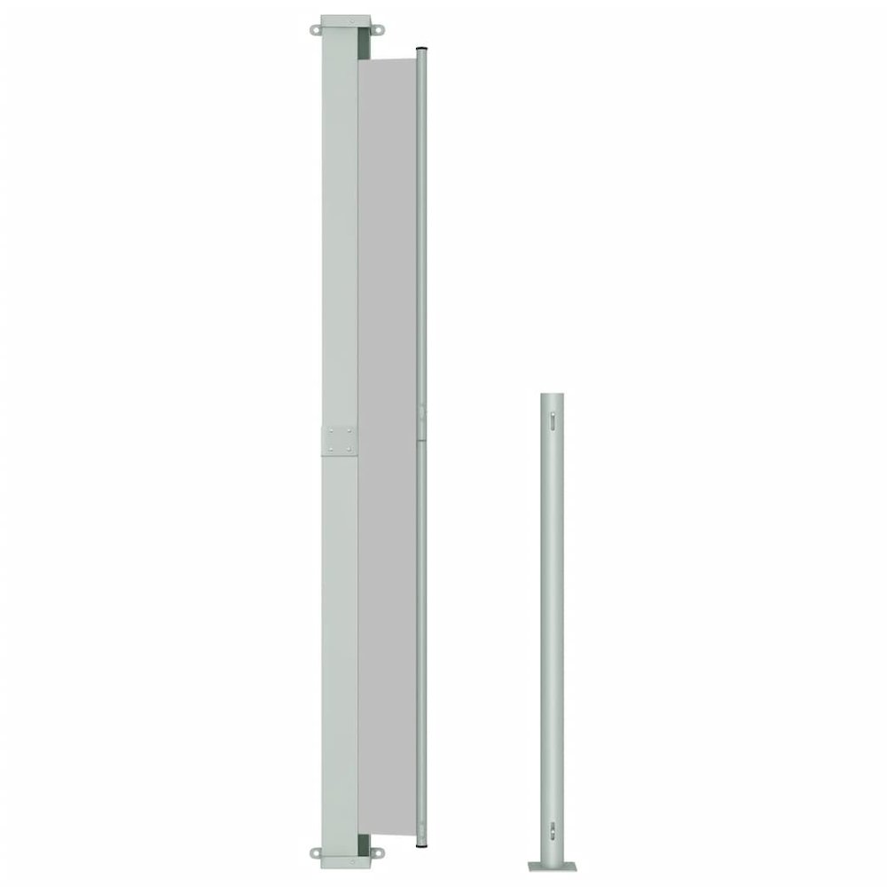 Side Awning Grey Polyester with PU coating, Powder-coated steel. Picture 5