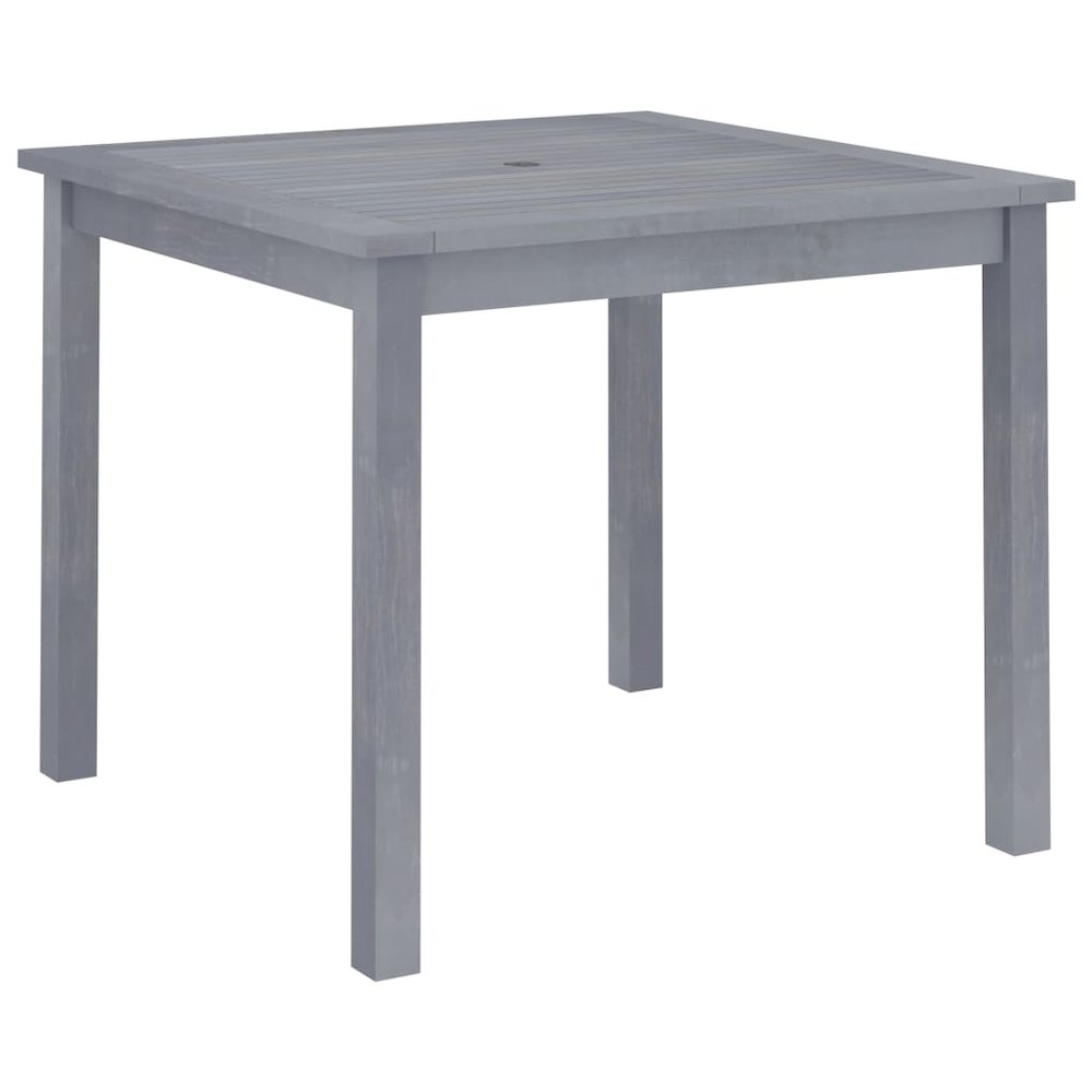 Dining Table Grey Solid acacia wood Medium Durable Dining Table. Picture 1