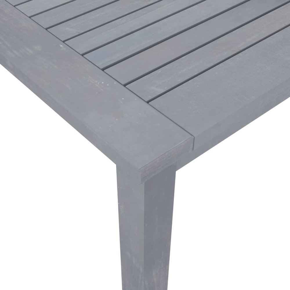 Dining Table Grey Solid acacia wood Medium Durable Dining Table. Picture 5