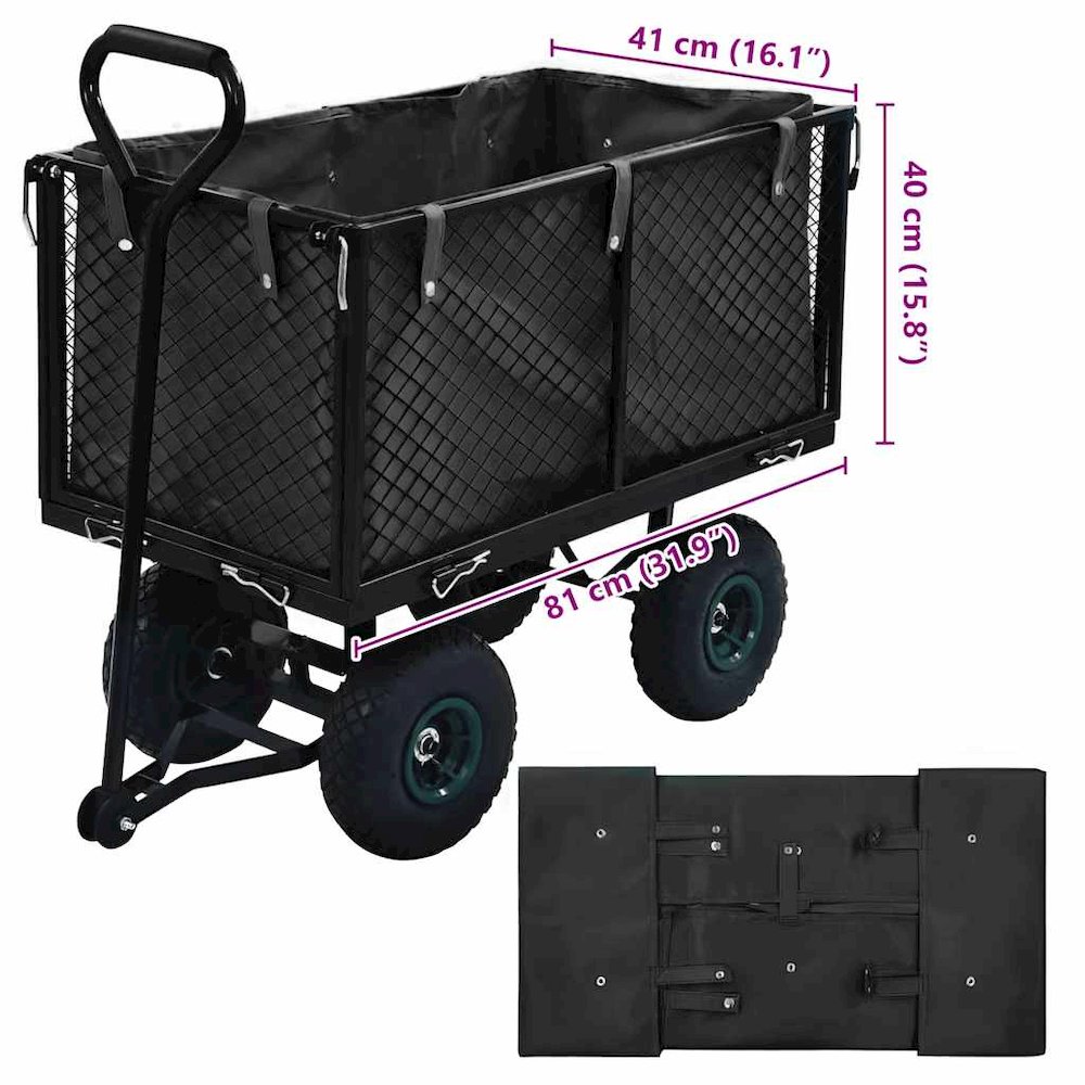 Cart Liner Black 100% polyester 31.9 x 16.1 x 15.7 in Durable. Picture 3