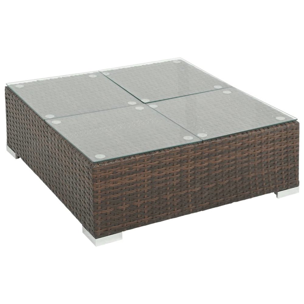 Patio Sofa Set Set of 6 Brown, Cream white. Picture 6