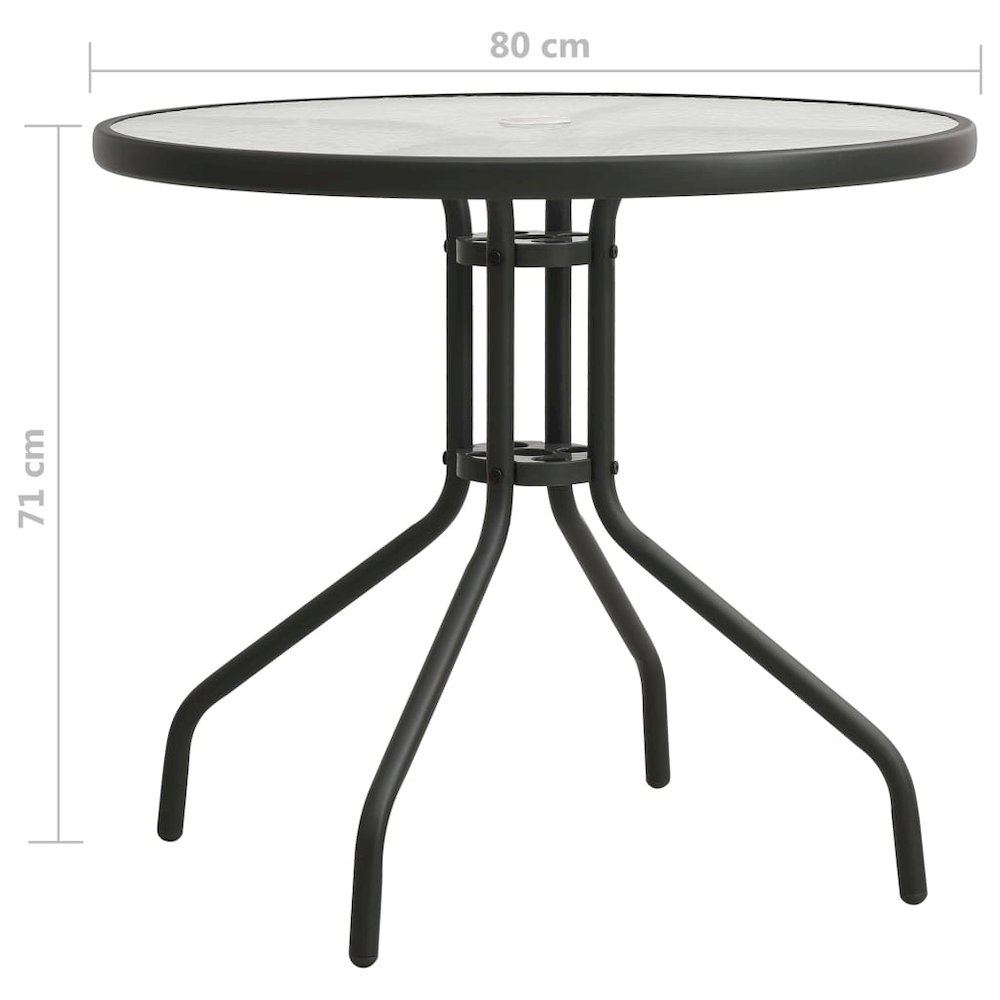 Outdoor Table Anthracite Powder-coated steel, Tempered glass. Picture 6