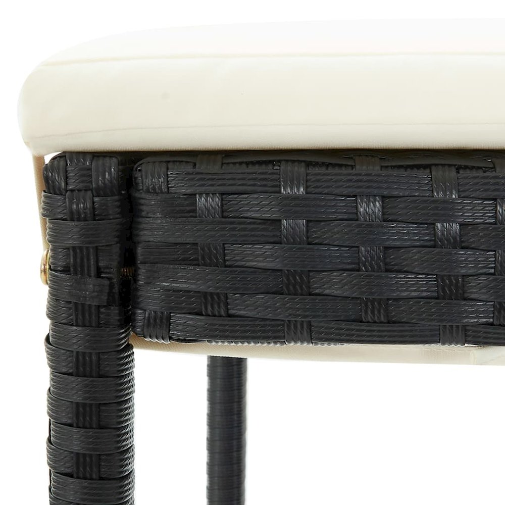 Bar Stool Set of 2 Black. Picture 8
