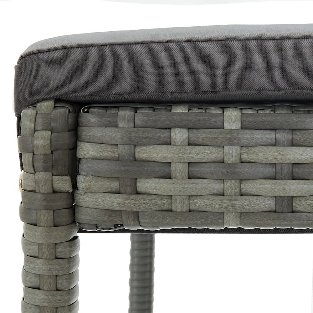 Bar Stool Set of 2 Gray. Picture 8
