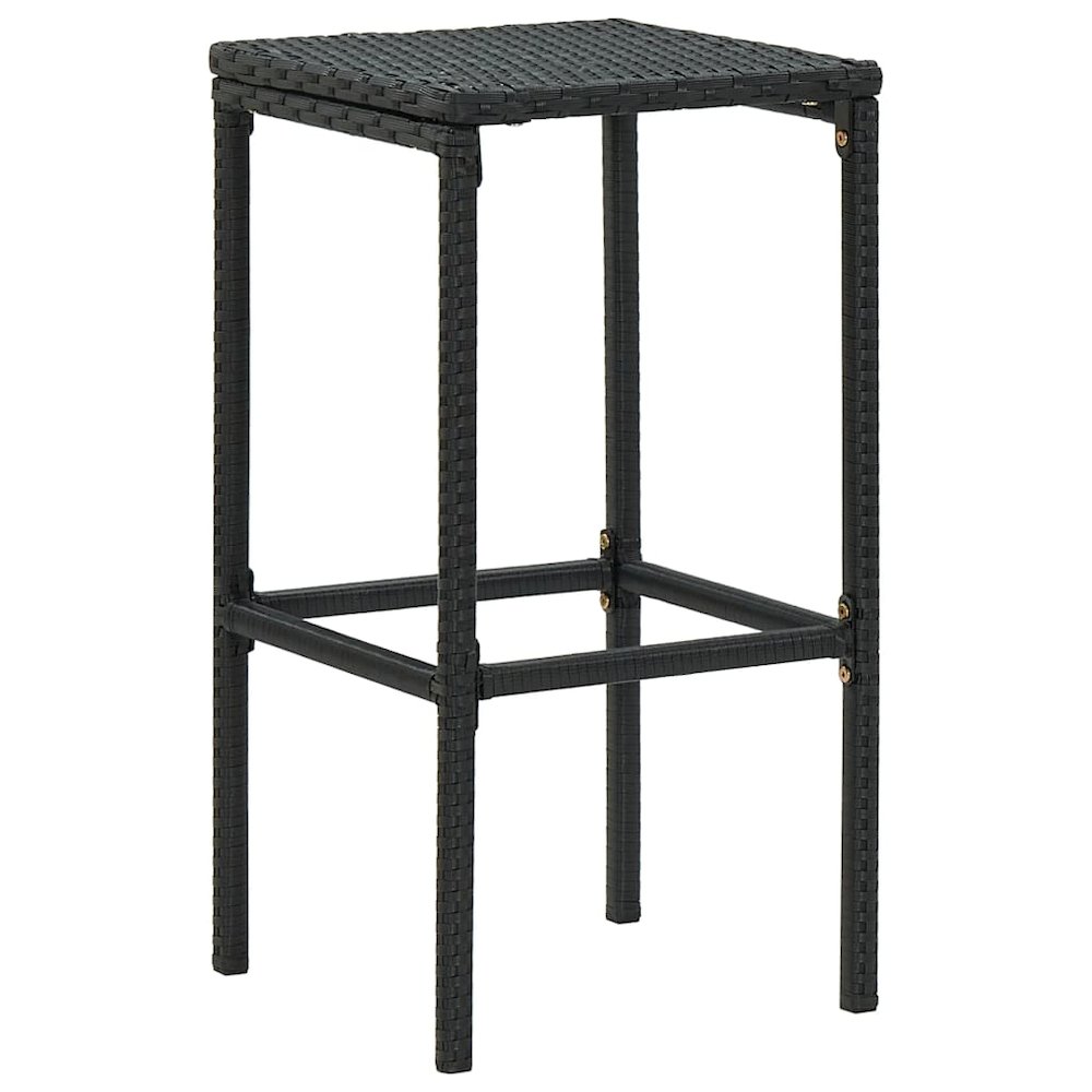 Bar Stool Set of 4 Black, Cream White. Picture 3