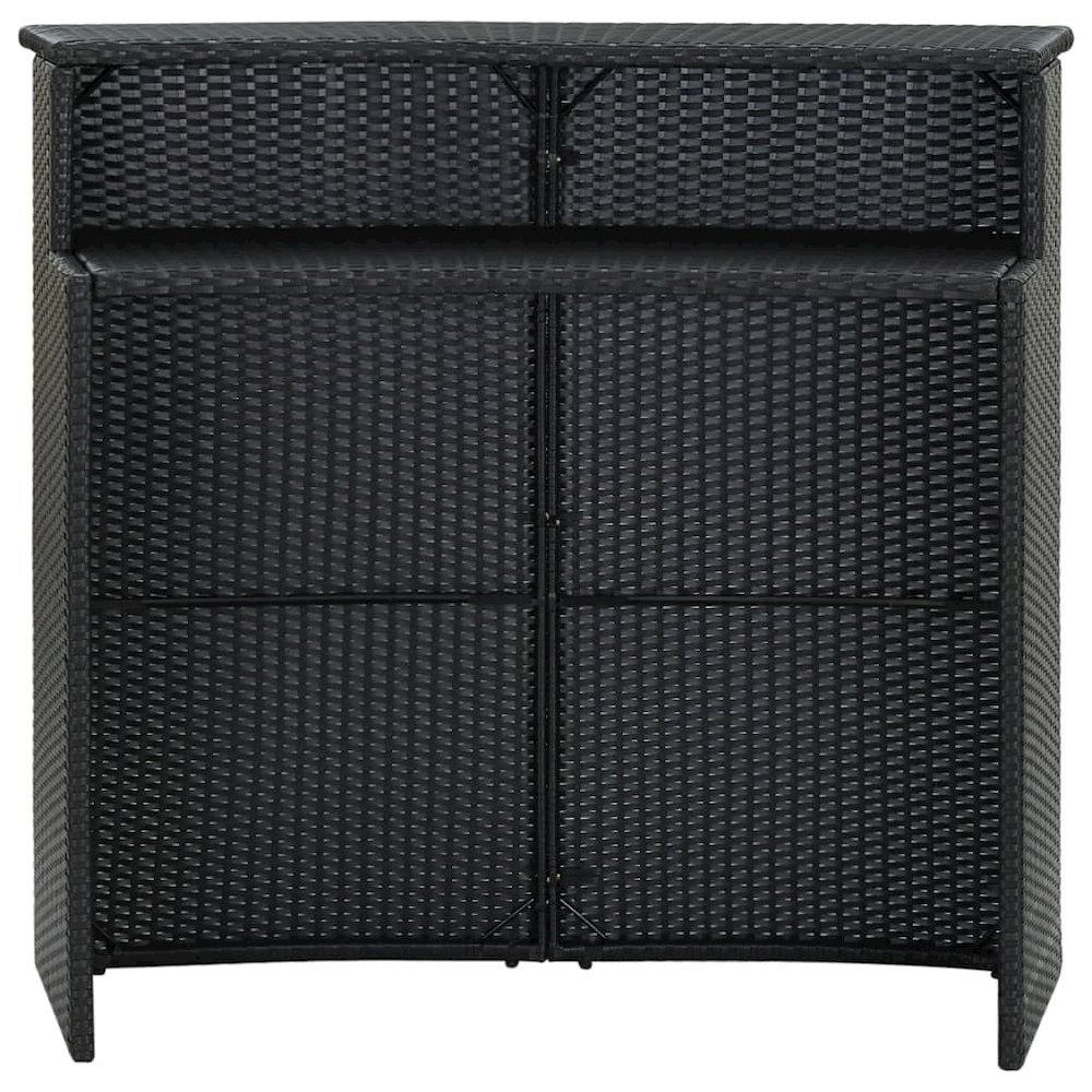 Bar Table Black PE rattan Standard Tough Bar Table. Picture 2