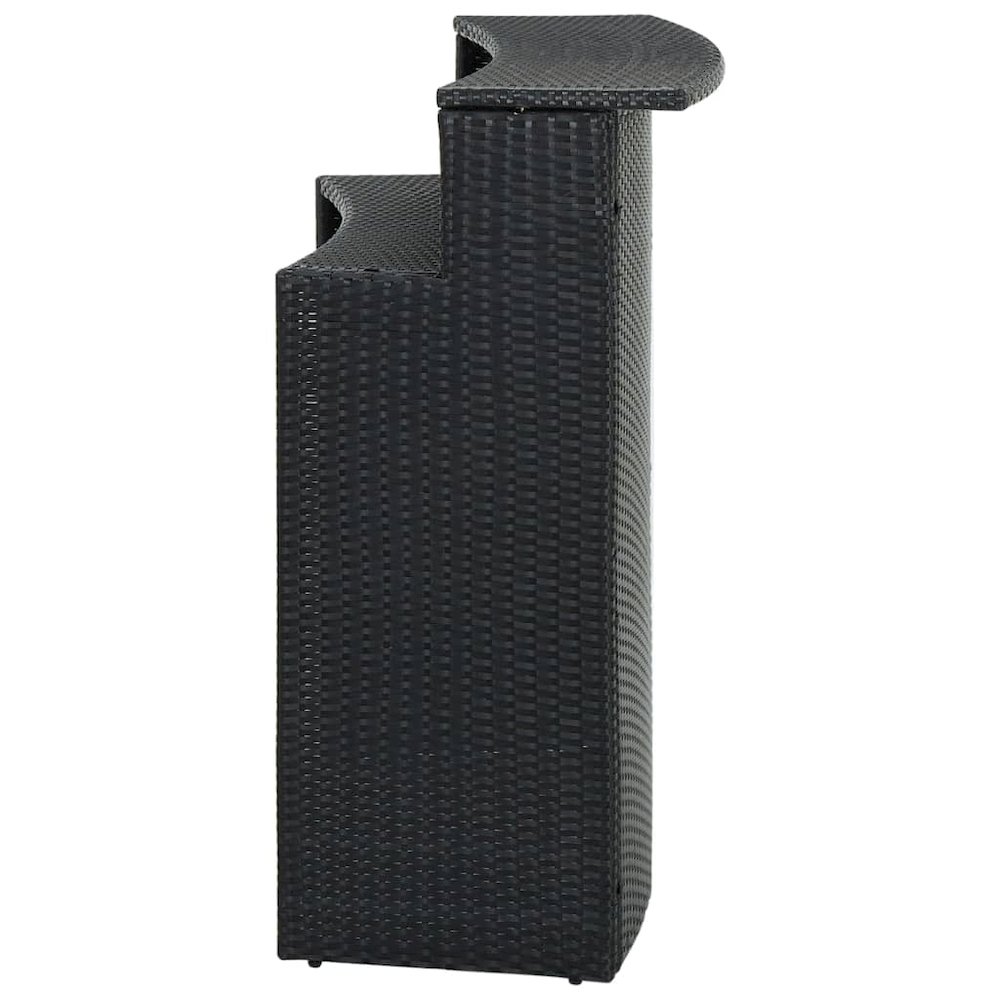 Bar Table Black PE rattan Standard Tough Bar Table. Picture 4