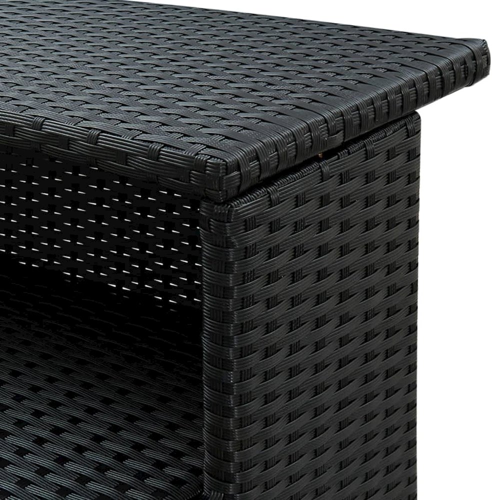 Bar Table Black PE rattan Standard Tough Bar Table. Picture 7